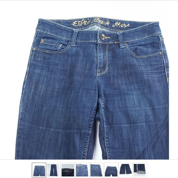 Esprit 94107 Denim Pants Skinny Leg Low Rise Blue Women sz 28|32 - Picture 3 of 9